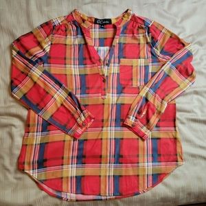 Plaid pullover shirt